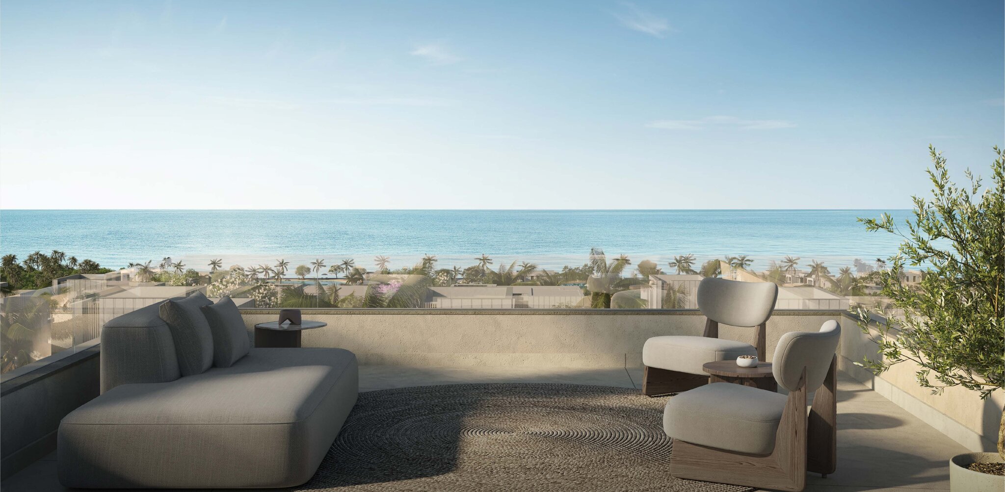 Rooftop terrace, sea view